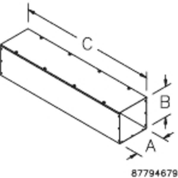 Nvent Hoffman WW, TYPE 1, STRAIGHT SECTION, 6.00X6.00X60.00,  F66T160GVP